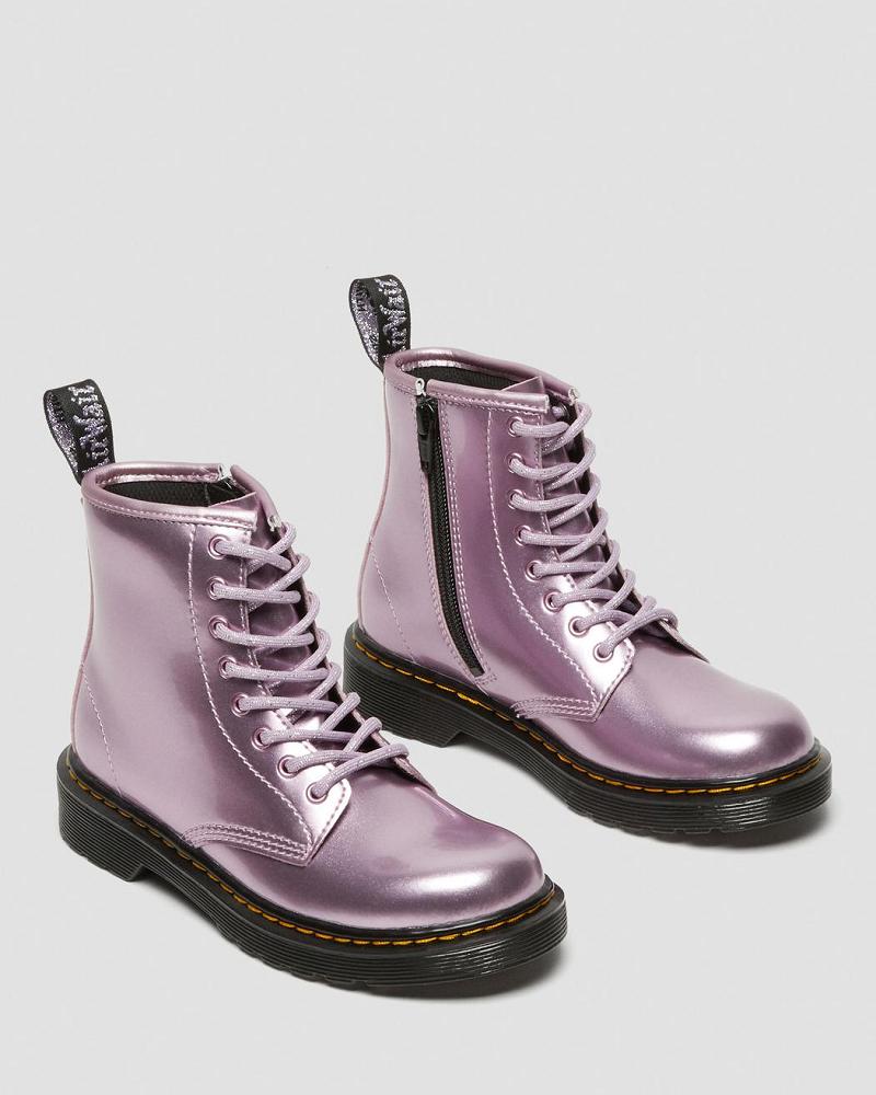 Dr Martens Junior 1460 Metallic Snørestøvletter Barn Rosa | Norge 141WNB